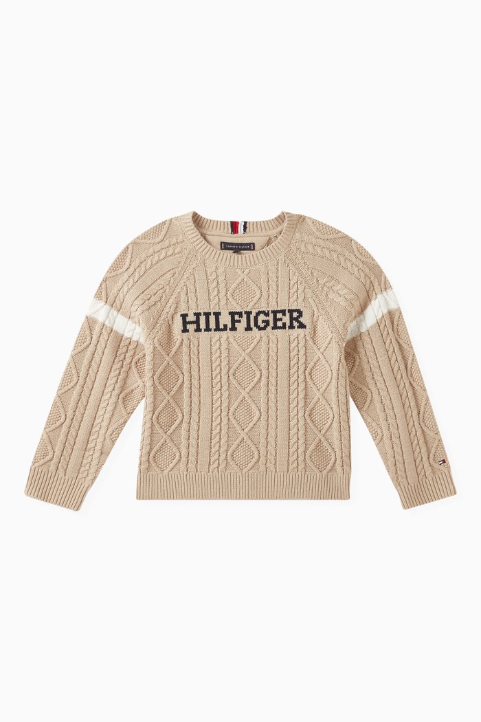 

Monotype Sweater in Cable-knit, Neutral