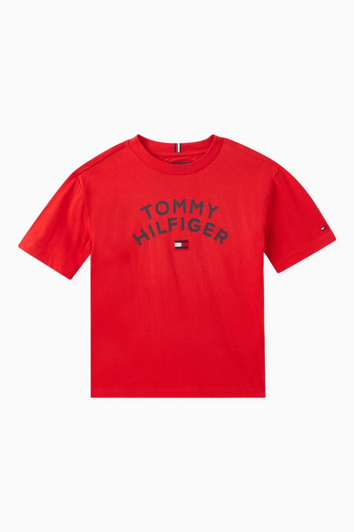

Graphic Logo Archive-fit T-shirt in Cotton-jersey, Red
