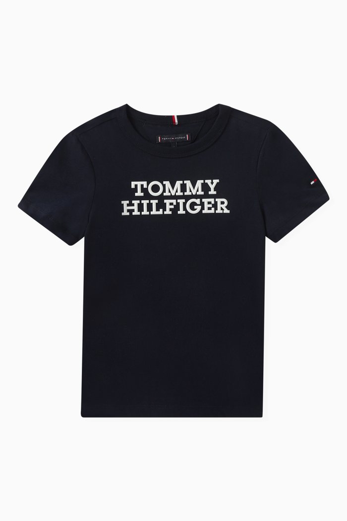 

Logo T-shirt in Peached-cotton, Blue
