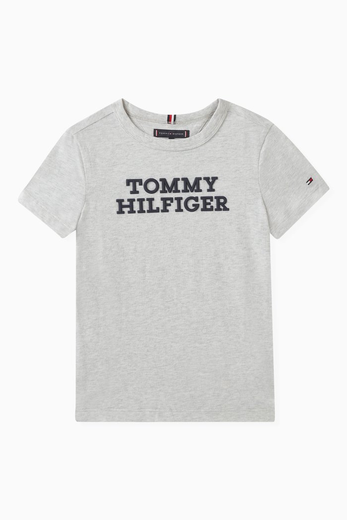 

Logo T-shirt in Peached-cotton, Grey