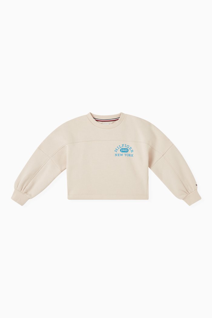 

Varsity Crewneck Sweatshirt in Cotton-fleece, Neutral