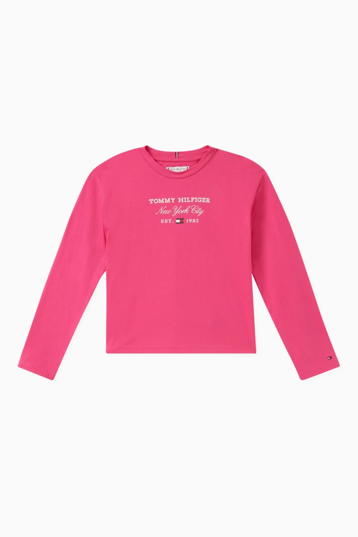 

Script T-shirt in Cotton-jersey, Pink