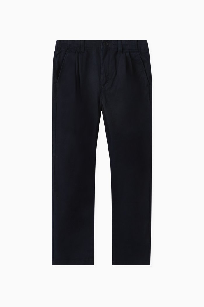 

Pleated Chinos in Stretch-cotton, Blue