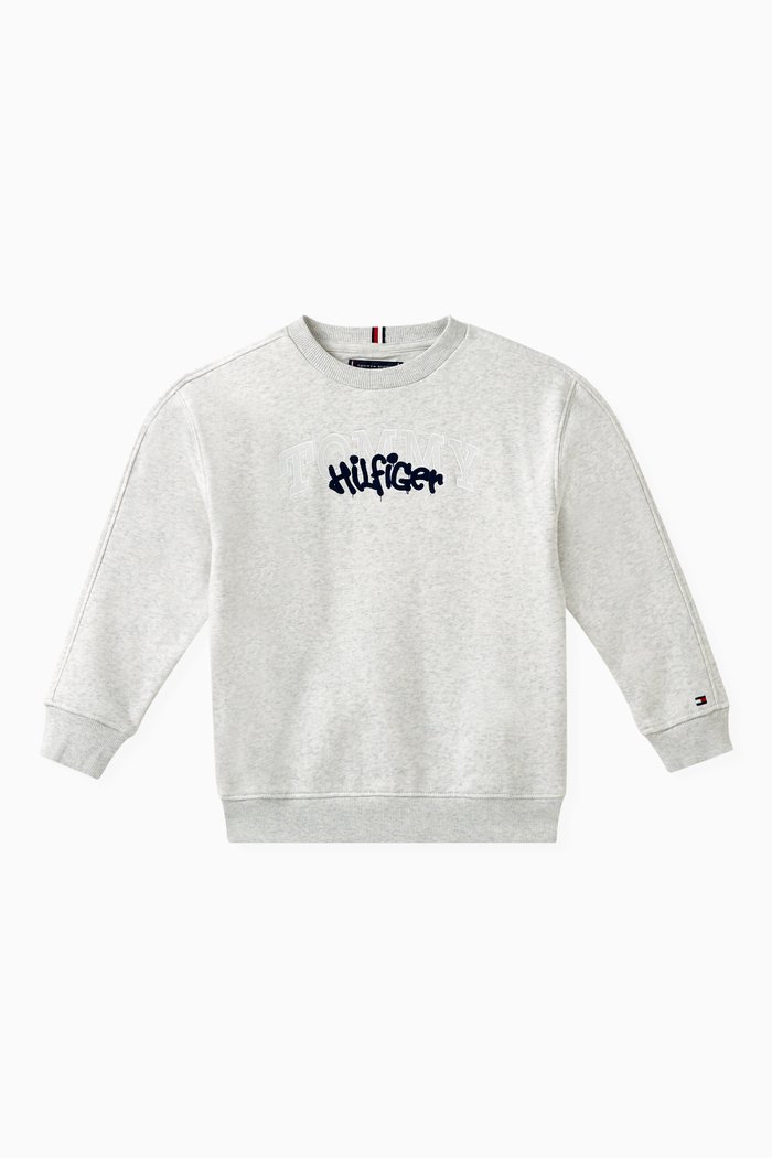 

Graffiti Logo Archive Sweatshirt in Cotton-fleece, Grey