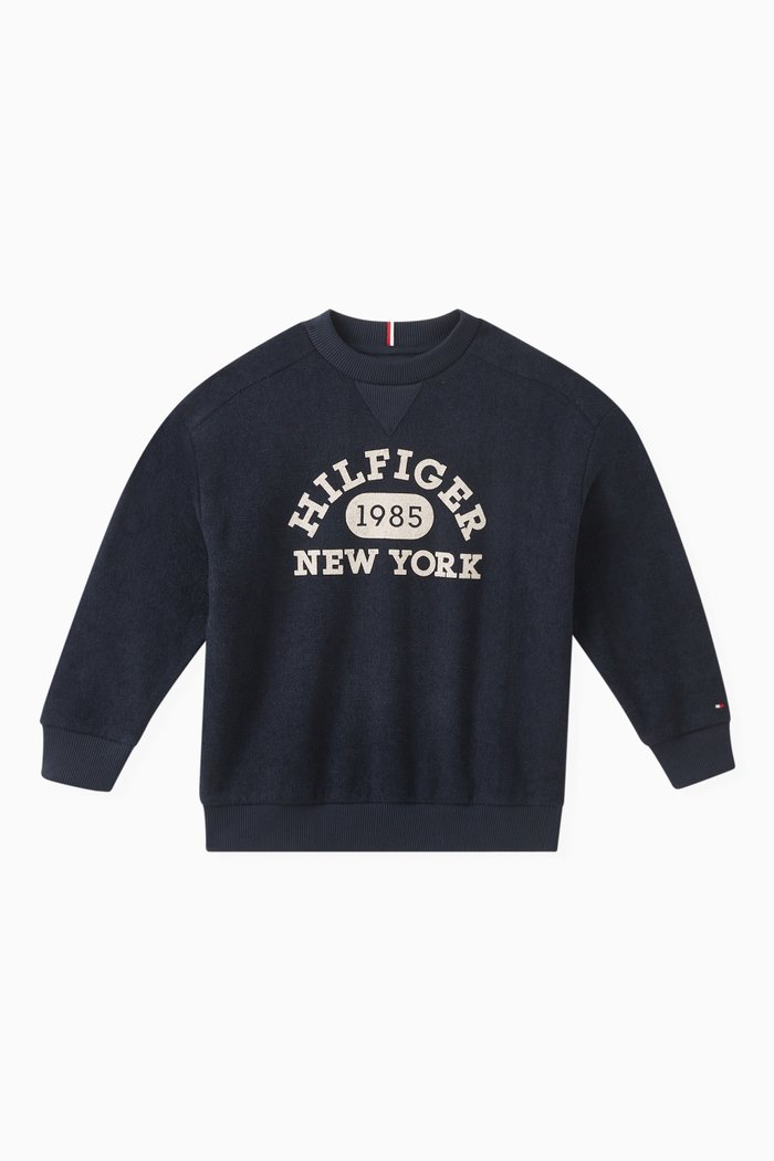 

Varsity Bouclé-logo Archive Sweatshirt in Cotton-fleece, Blue