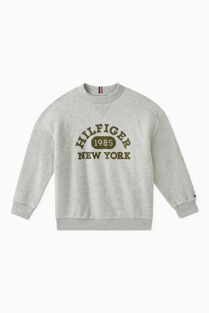 

Varsity Bouclé-logo Archive Sweatshirt in Cotton-fleece, Grey