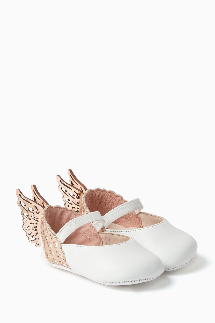 

Evangeline Ballerina Flat Sandals, White