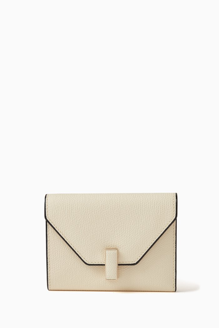 

Iside Fold Wallet in Millepunte Calfskin, White