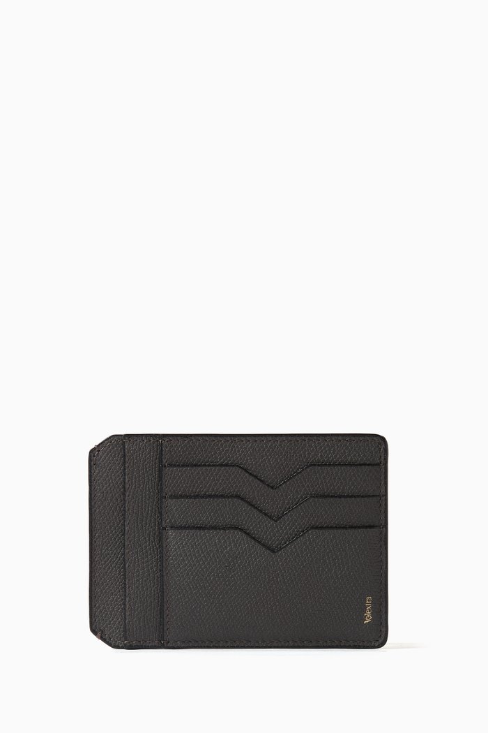 

Card Case & Document Holder in Millepunte Calfskin, Grey