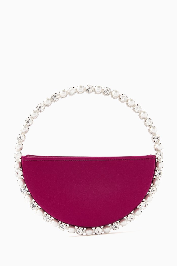 

Pearlescent Eternity Clutch in Satin, Purple