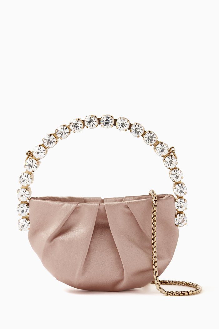 

Micro Eternity Top-handle Bag in Satin, Neutral