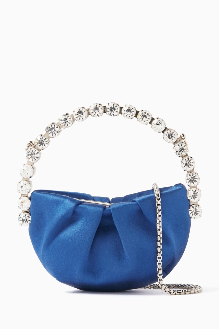 

Micro Eternity Top-handle Bag in Satin, Blue