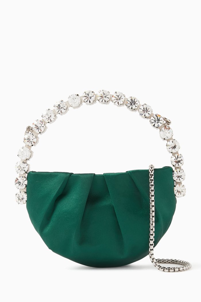 

Micro Eternity Top-handle Bag in Satin, Green