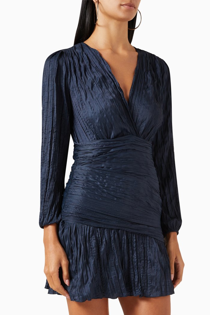 

Ruched Mini Dress, Blue