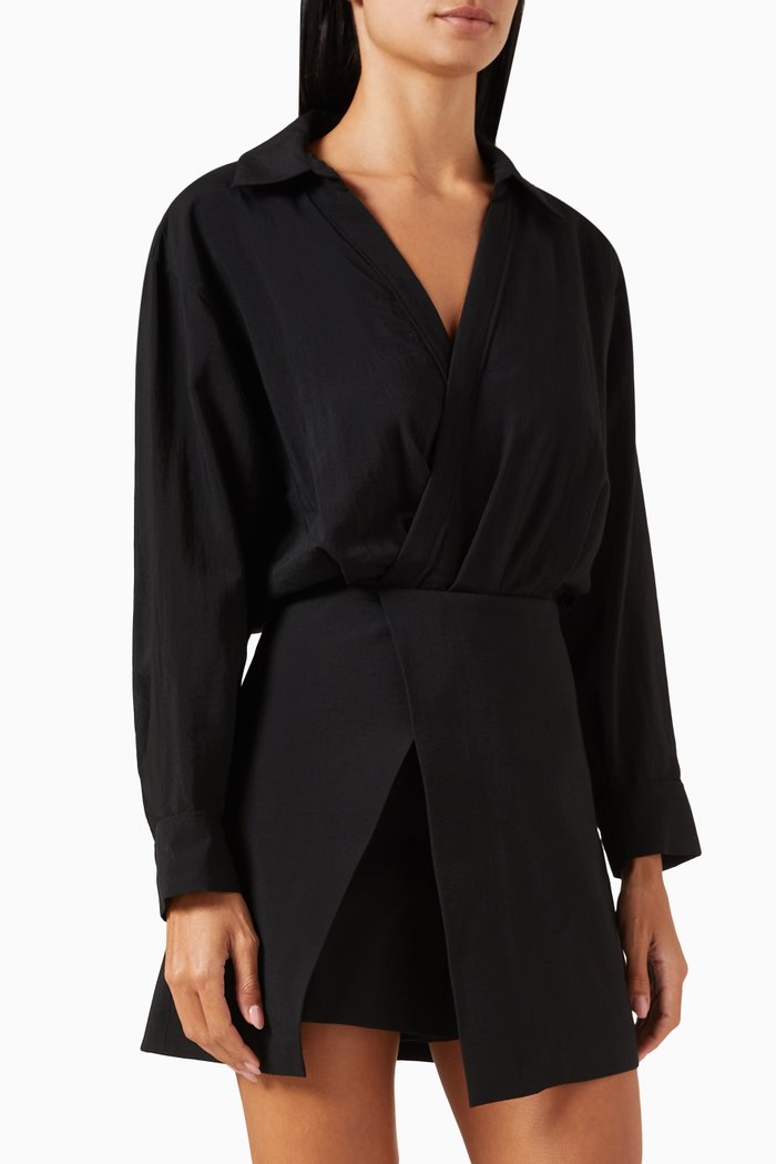 

Straight-fit Playsuit, Black