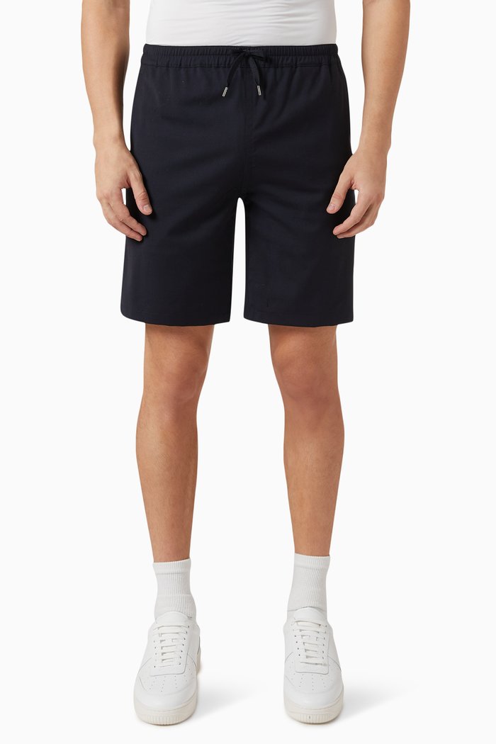 

Elasticated Shorts in Technical Fabric, Blue