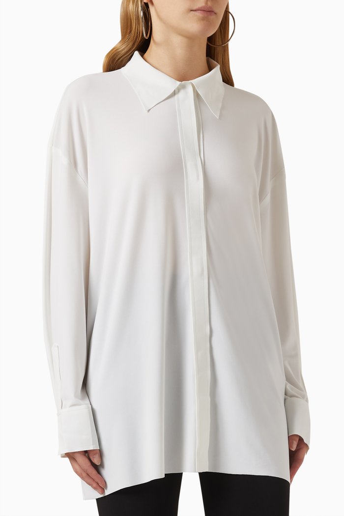 

Oversized Boyfriend-fit Shirt, White