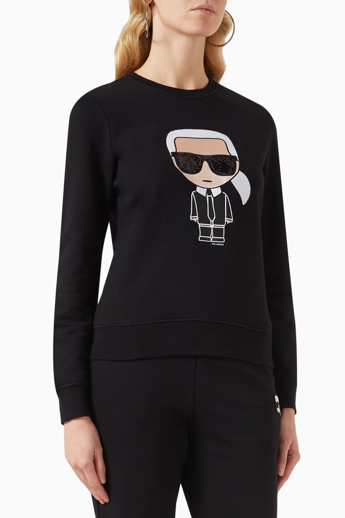 

Ikonik Karl Sweatshirt in Cotton, Black