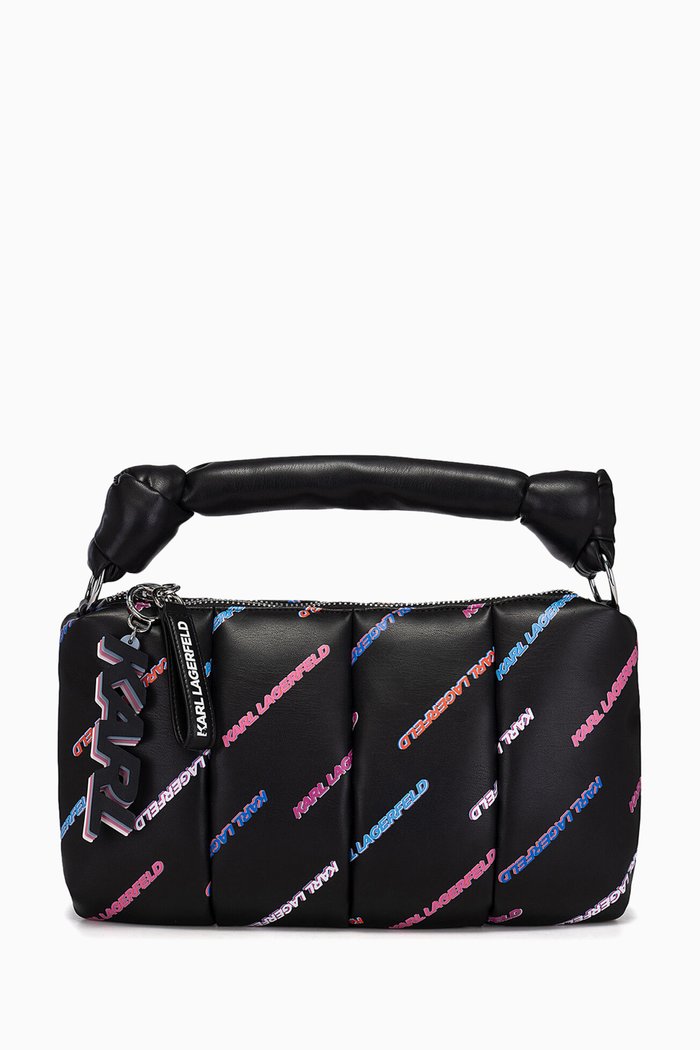 

K/Knotted Bag in Recycled Leather, Black