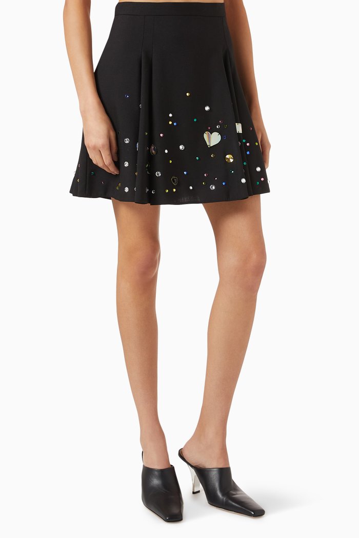 

Embellished Mini Skirt, Black