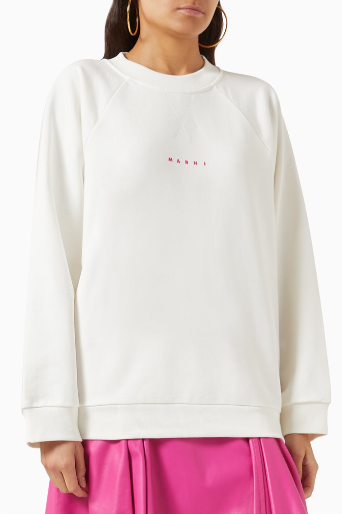 

Logo Sweatshirt in Cotton, White