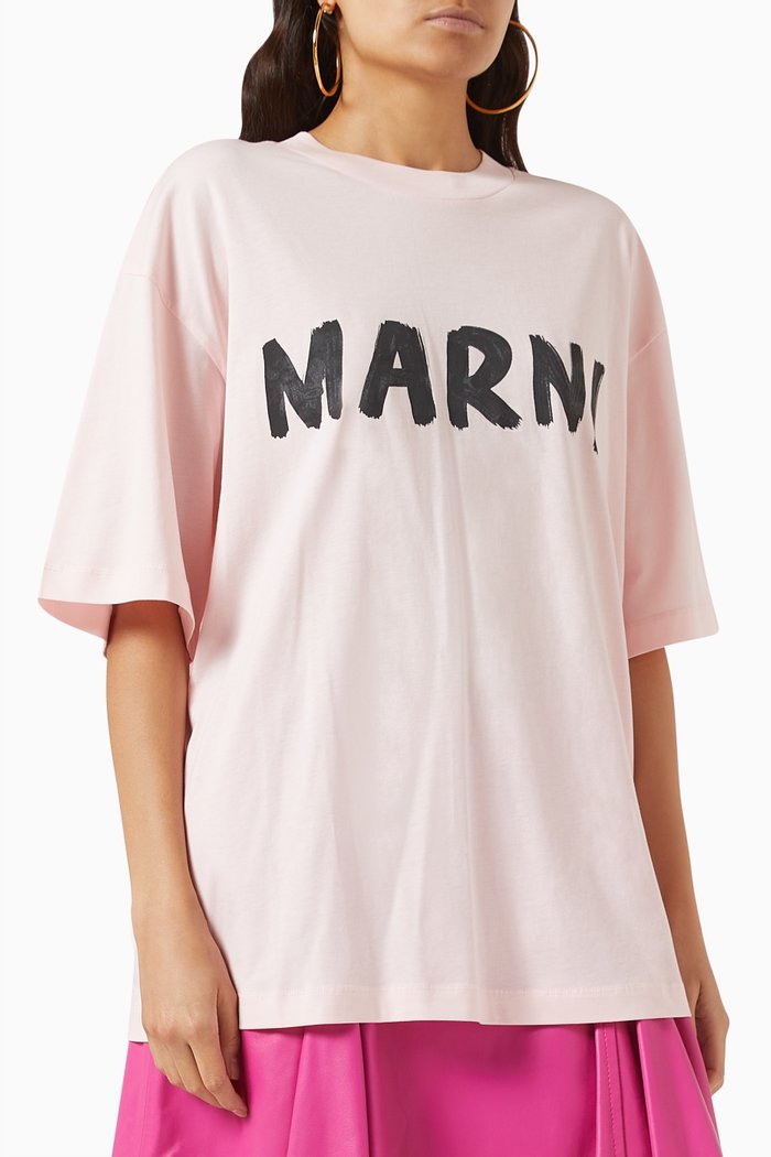 

Logo T-shirt in Cotton-jersey, Pink