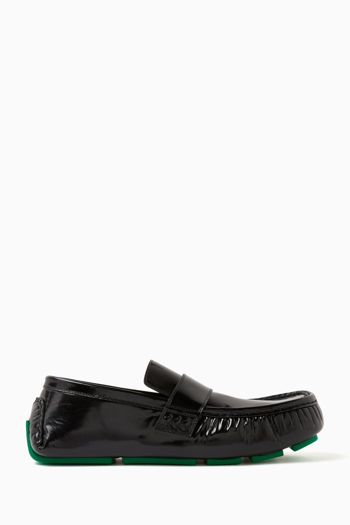

Ride Driver Loafers in Leather, Green