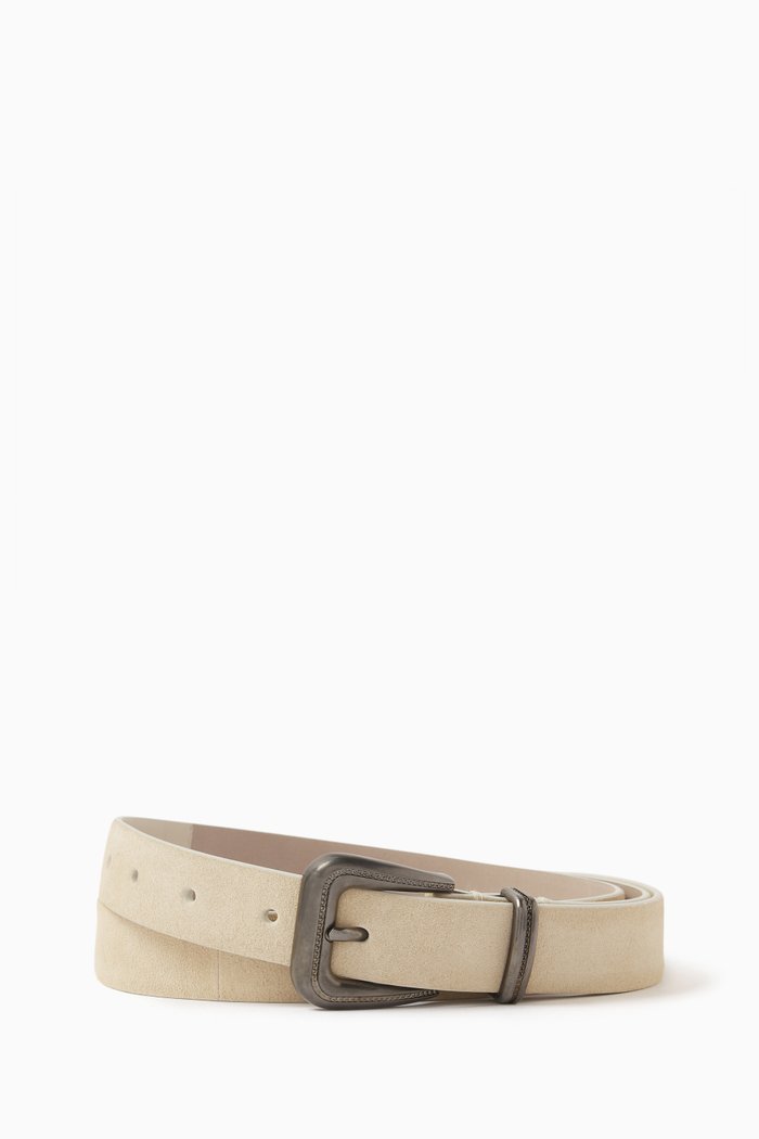 

Belt in Reversed Leather, White