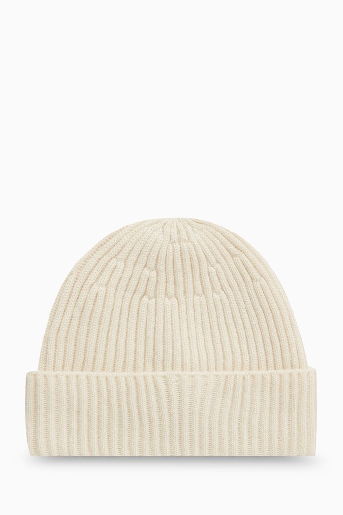 

Beanie Hat in Cashmere Rib-knit, Grey