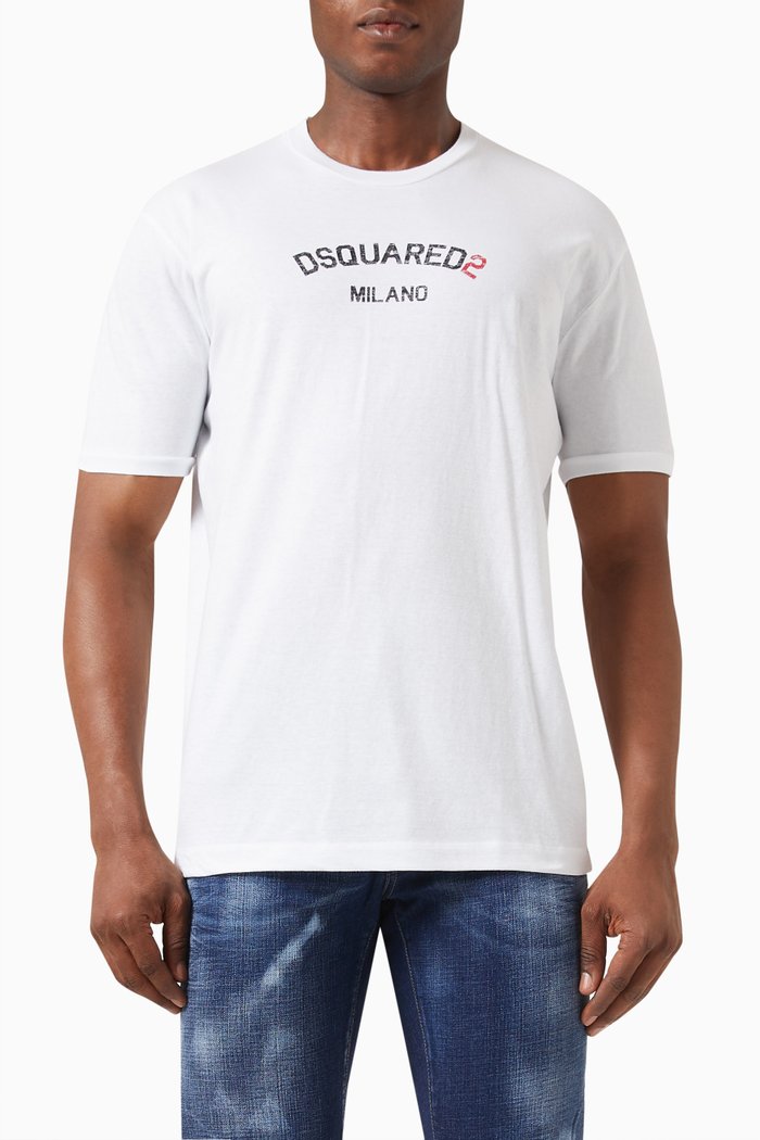 

Graphic Logo T-shirt in Cotton, White