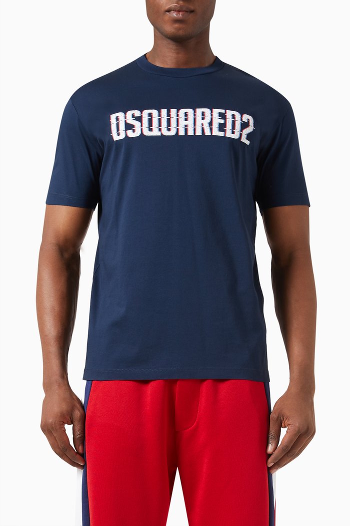 

Cool T-shirt in Cotton, Blue