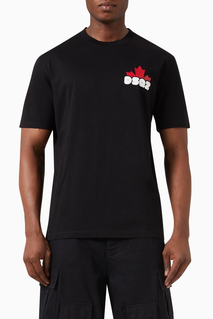 

Cool Loose T-shirt in Cotton, Black