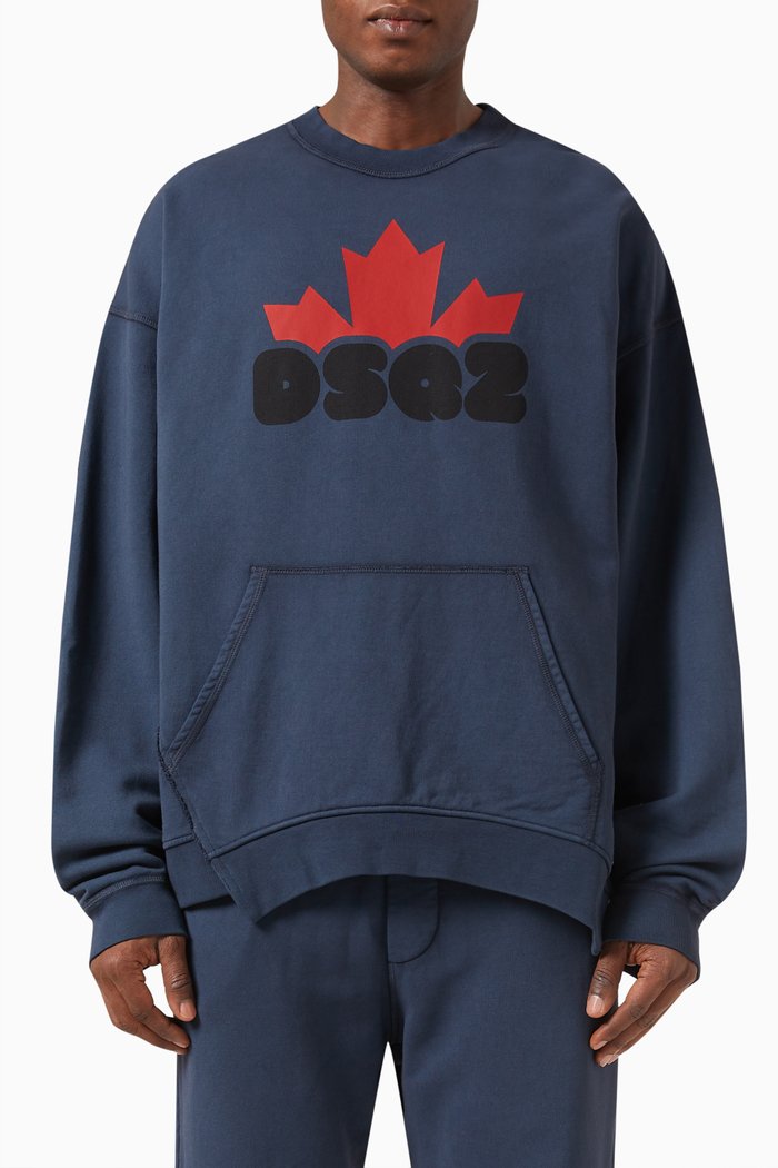 

Cool Sweatshirt in Cotton, Blue