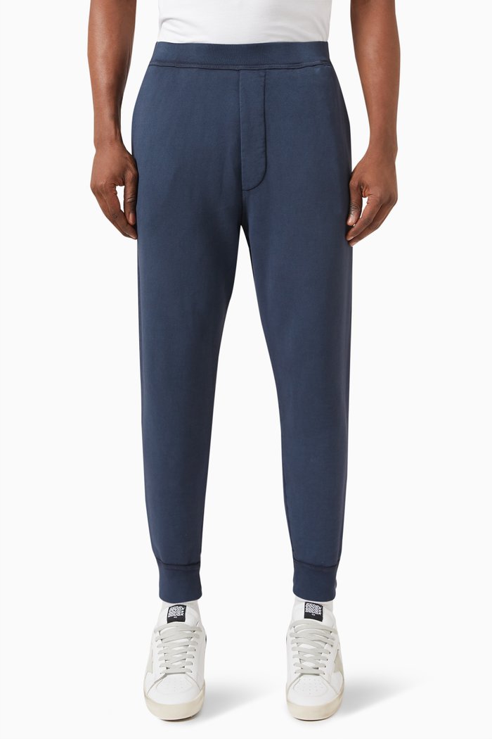 

Relax Dean Pants in Cotton Fleece, Blue