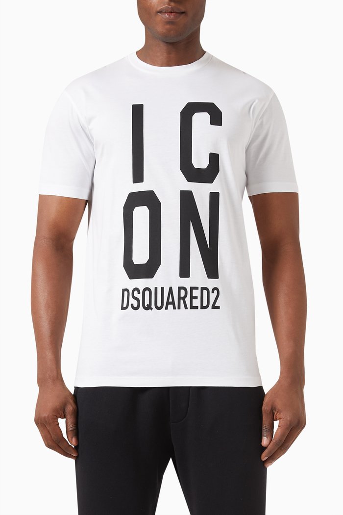 

Icon Squared Cool T-shirt in Cotton, White