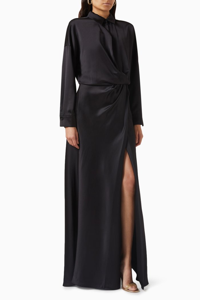 

Attivita Dress in Satin, Black