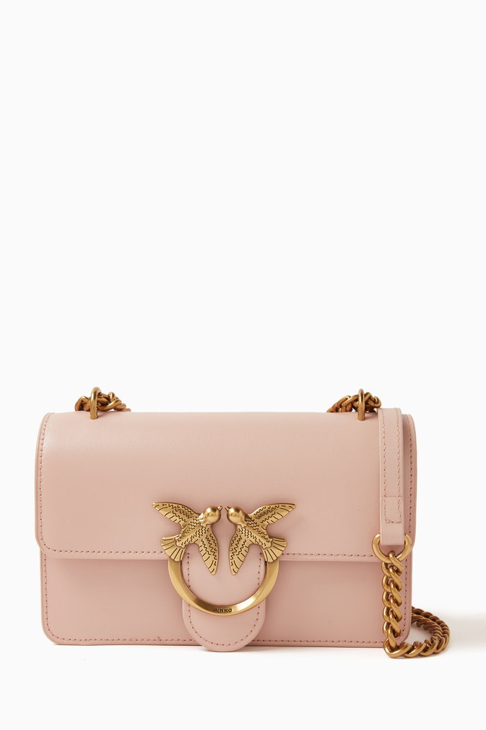 

Mini Love One Crossbody Bag in Smooth Leather, Pink