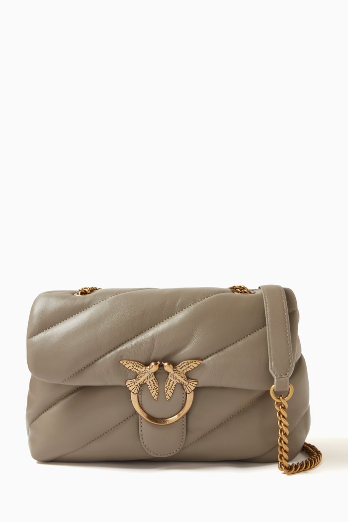 

Classic Love Puff Bag in Maxi Quilt Nappa, Neutral