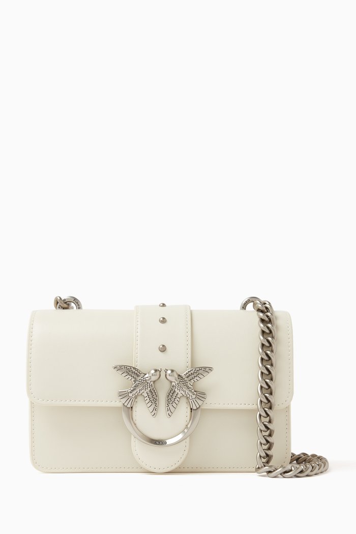 

Mini Love One Bag in Smooth Leather, White