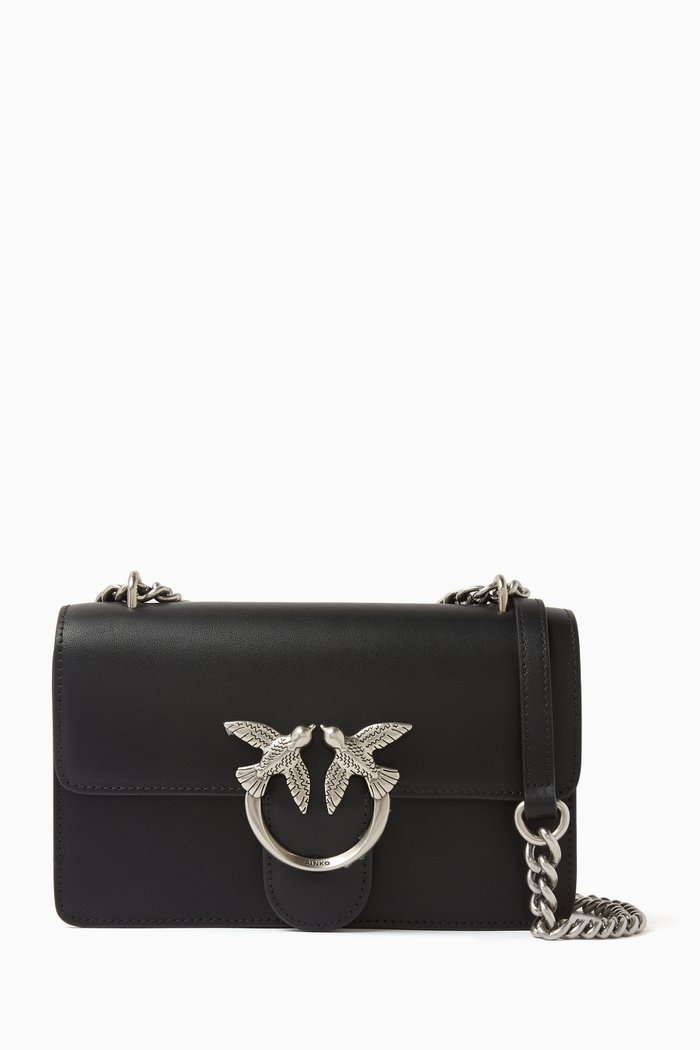 

Mini Love One Crossbody Bag in Smooth Leather, Black