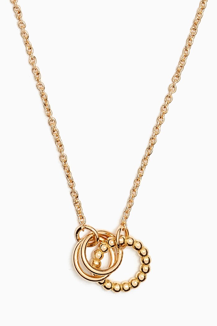 

Galeria Perla Bead Interlocked Necklace in 18k Yellow Gold