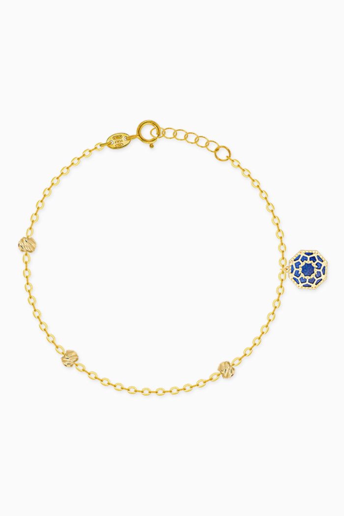 

Amelia Marrakesh Mother of Pearl Anklet in 18kt Yellow Gold