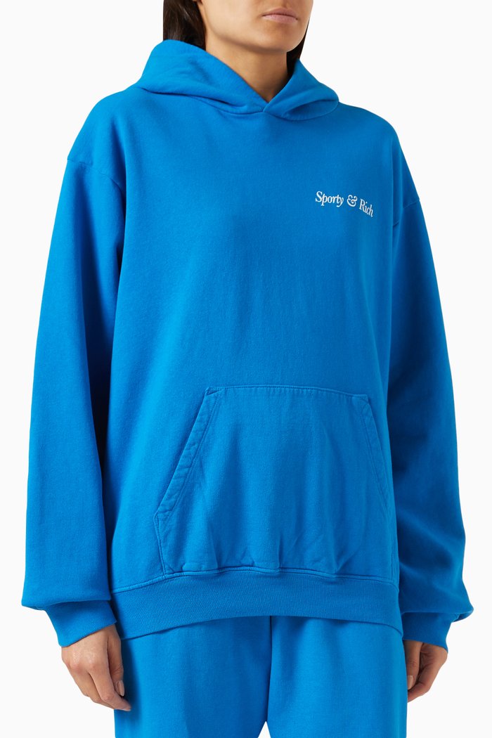 

HWCNY Hoodie in Cotton-fleece, Blue
