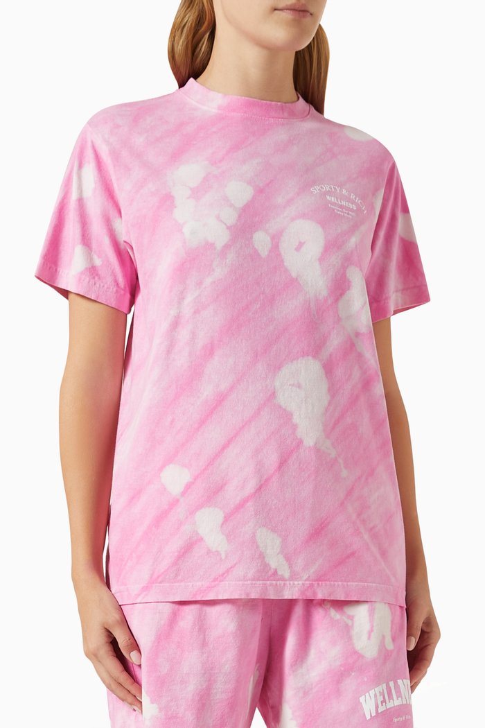 Wellness Studio T-shirt in Cotton, Pink