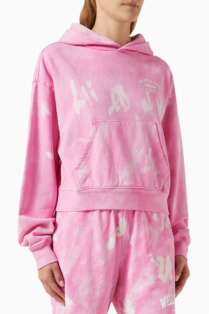 

Wellness Studio Hoodie in Cotton, Pink