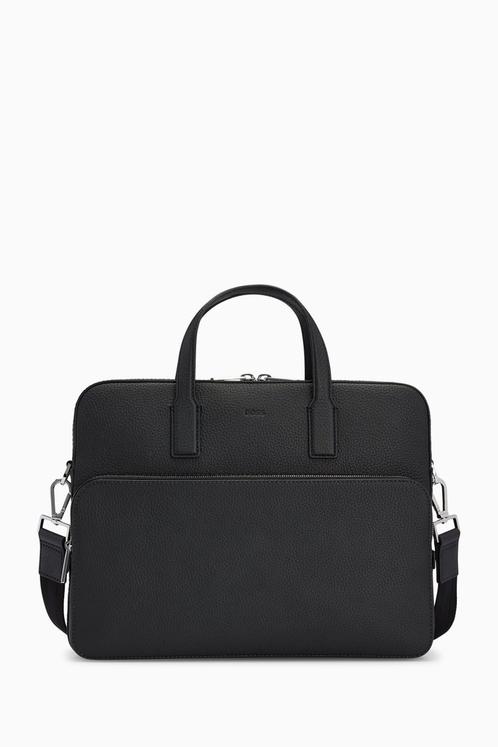 

Briefcase in Leather, Black