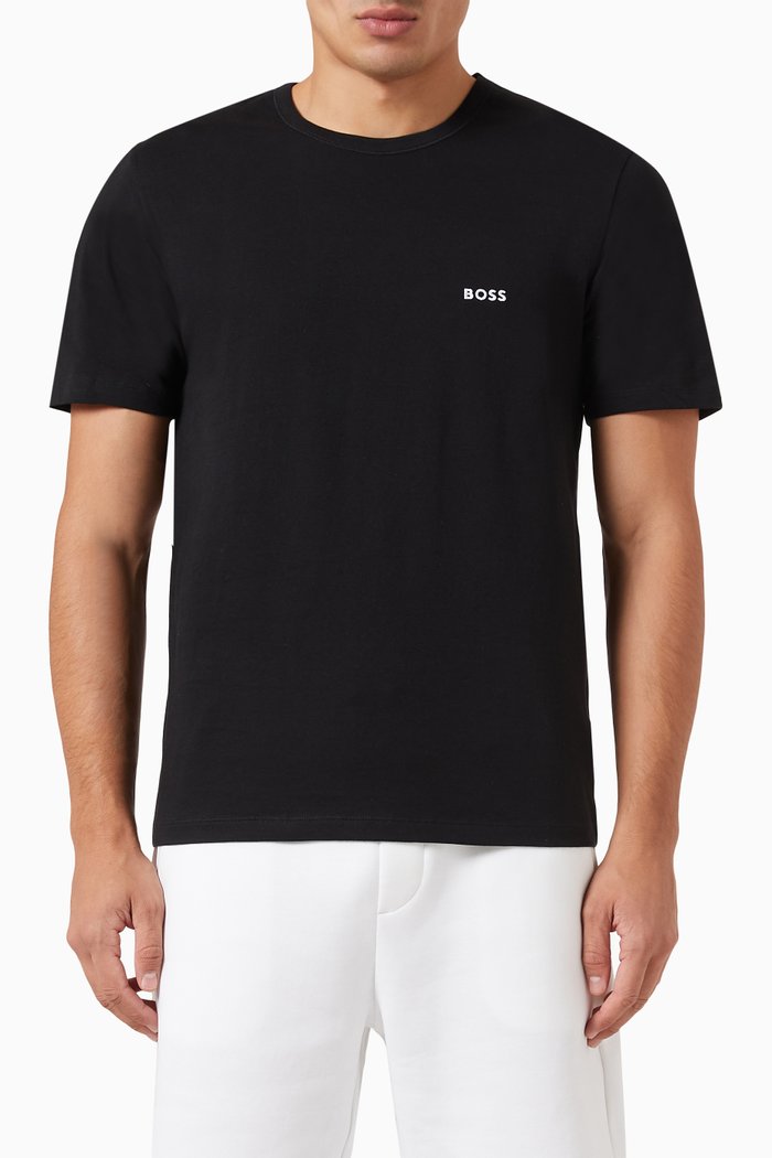 

Logo T-shirt in Cotton, Set of 3, Black