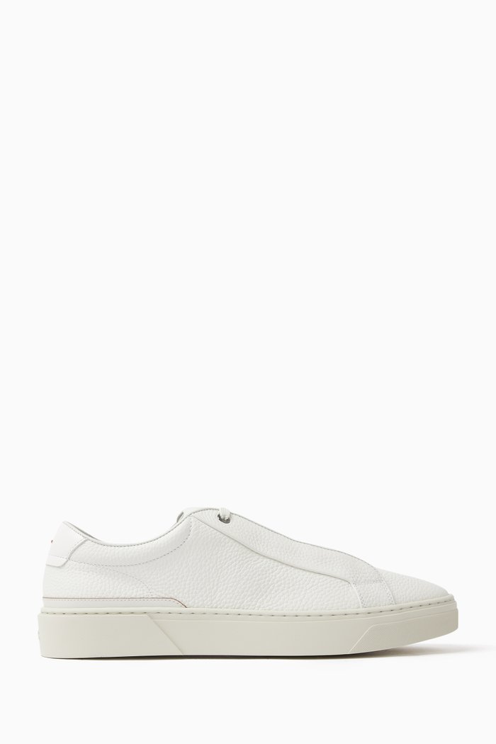 

Gary Tenn Sneakers in Grained Leather, White