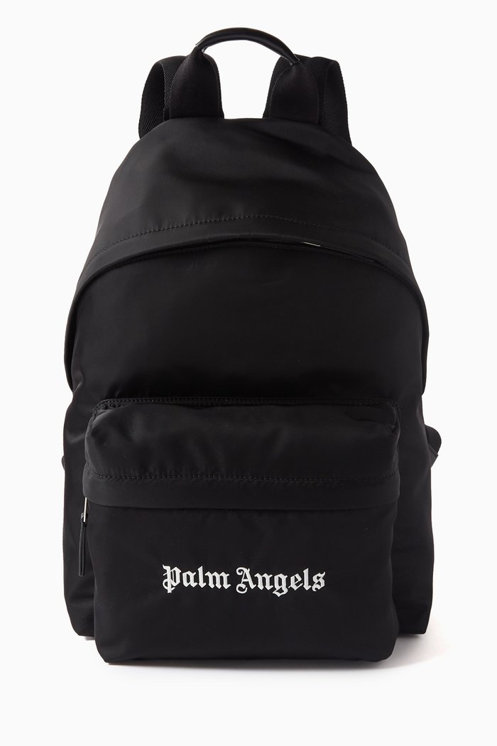

Contrasting Logo Backpack in Nylon, Black