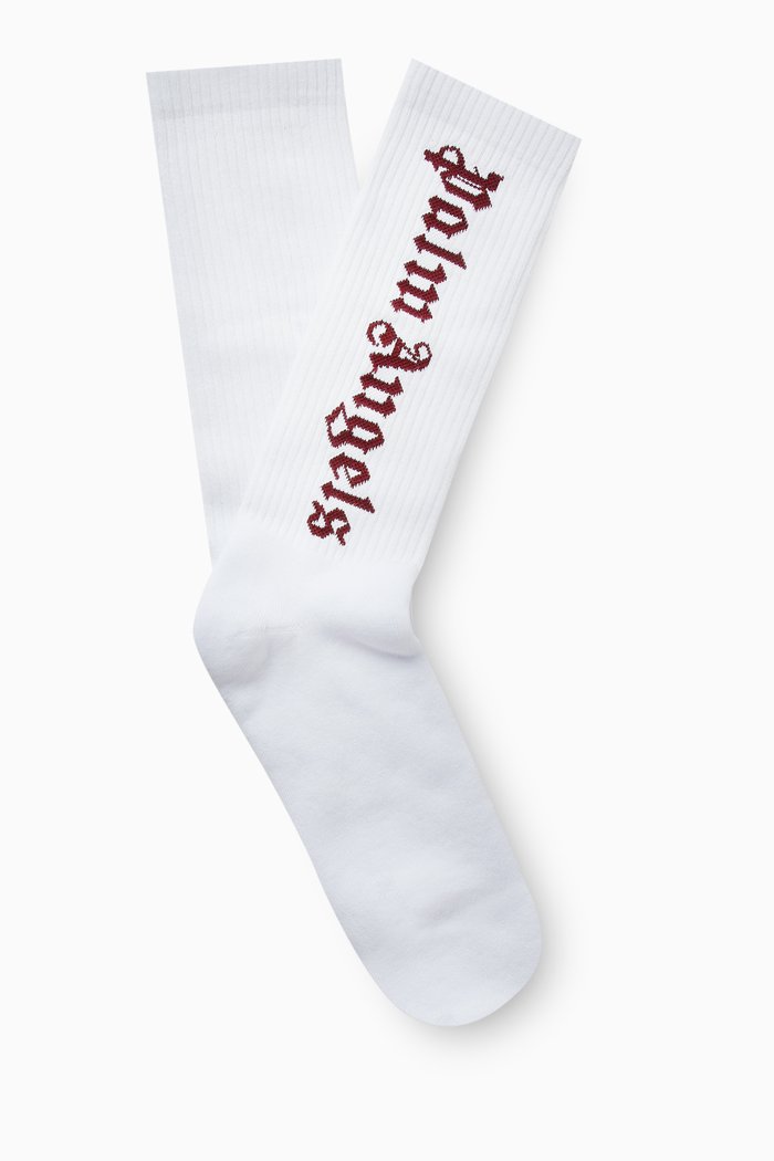 

Classic Logo Socks in Stretch Cotton-blend, White